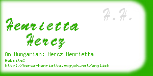 henrietta hercz business card